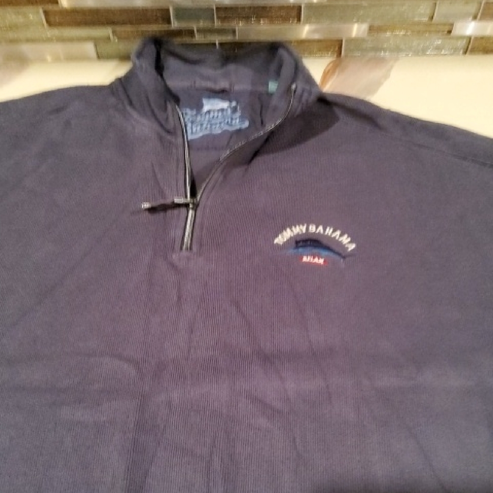 Tommy Bahama Blue Half-Zip Sweater